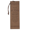 The Plans Cocoa Brown and Taupe Faux Leather Bookmark - Jeremiah 29:11