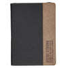 Be Strong Black and Tan Faux Leather Classic Journal with Zipper Closure - Ephesians 6:10