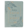 Walk By Faith Classic Zippered Journal, Blue