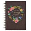 With God All Things Are Possible Colorful Wreath Spiral Journal - Matthew 19:2