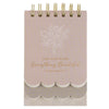 Everything Beautiful Blush Taupe Floral Tiered Spiral Notepad - Ecclesiastes 3:11