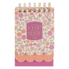 Lamp for My Feet Pink Meadow Tiered Spiral Notepad - Psalm 119:105