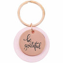 Be Grateful Keyring, Rose Gold and Pink