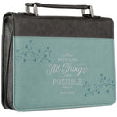 All Things Are Possible Faux Leather Bible Cover, Large