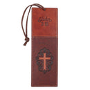 John 3:16 with Cross, Lux Leather  Bookmark