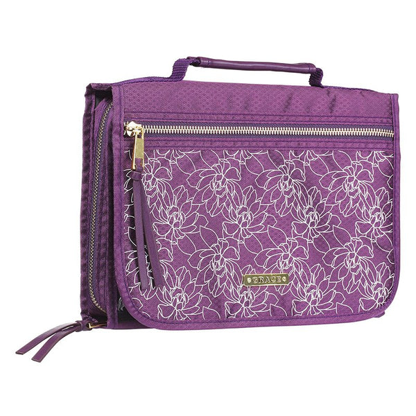 Tri-Fold Bible Cover Organizer, Purple, Large