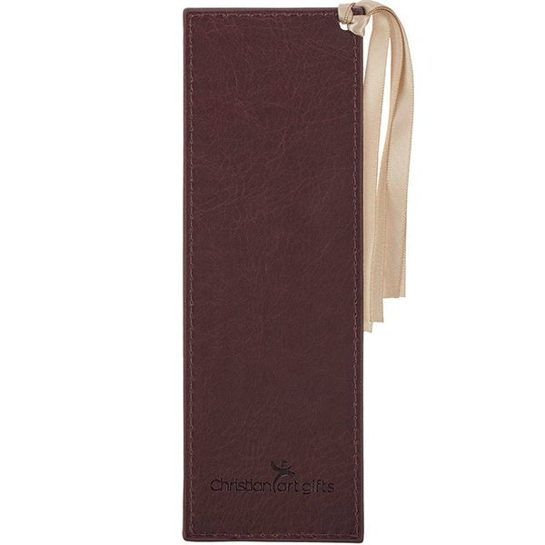 Be Still and Know Brown Faux Leather Bookmark - Psalm 46:10 BMF114