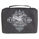 Hope In the Lord Bible Cover, Gray, Large