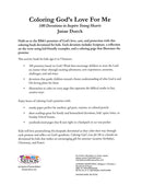 Coloring God's Love For Me