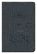 NLT Compact Bible, Zippered, Gray