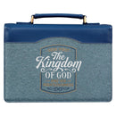 Seek First The Kingdom of God Bible Cover, Blue, Large
