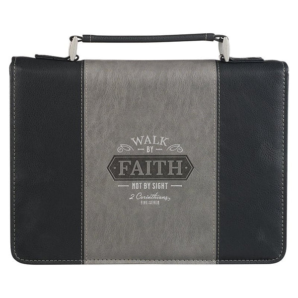 Walk By Faith Bible Cover, Two-tone, Large BBL766