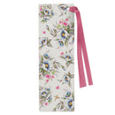 Give Thanks, Floral, Faux Leather Bookmark - Psalm 107:1