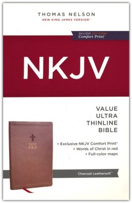 NKJV Value Ultra Thinline Bible, Charcoal
