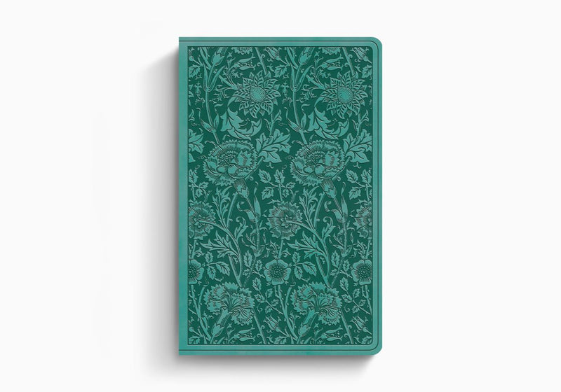 ESV Premium Gift Bible, Teal, Floral Design