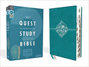 NIV Quest Study Bible, Leathersoft, Teal, Indexed