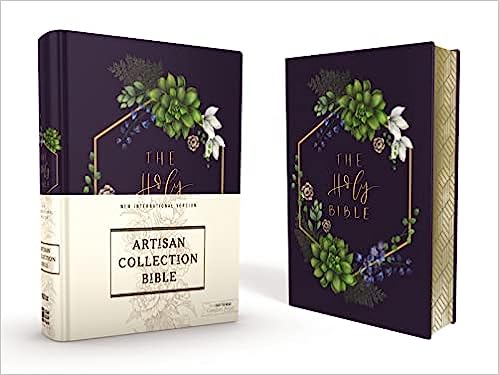 NIV, Artisan Collection Bible, Cloth over Board, Navy Floral