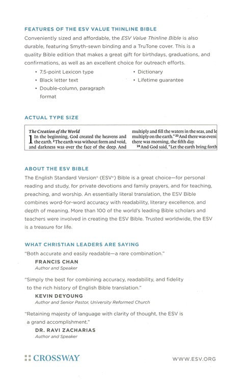 ESV Value Thinline Bible