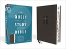 NIV Quest Study Bible, Leathersoft, Black, Indexed