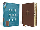 NIV Quest Study Bible, Leathersoft, Brown, Indexed