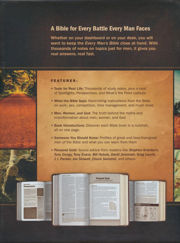 NLT Every Man’s Bible NLT, Large Print, Brown, Indexed