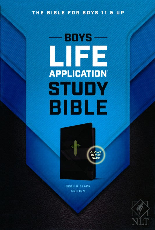 NLT Boys Life Application Study Bible, Neon and Black