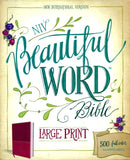 NIV Beautiful Word  Large Print Bible, Cranberry