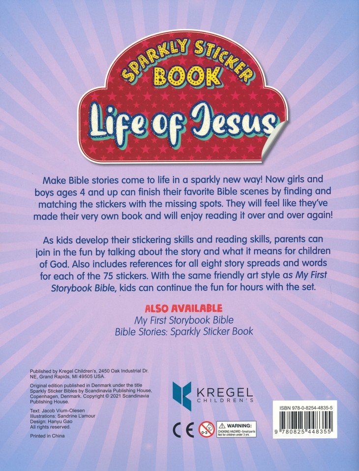 Life of Jesus: Sparkly Sticker Book