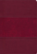 NIV Large Print Study Bible Fully Revised Edition, Leathersoft, Burgundy