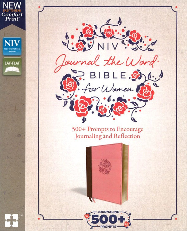 NIV Journal The Word Bible, Brown/Pink Floral