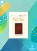 NLT Courage For Life Study Bible for Women, Brown Leather