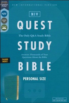 NIV Personal-Size Quest Study Bible, teal (indexed)