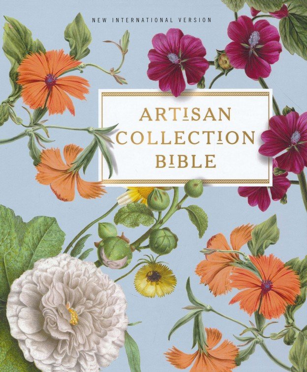 NIV Artisan Collection Bible, blue floral