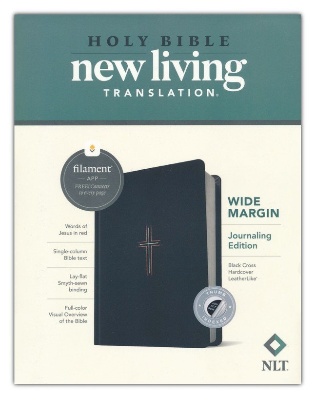 NLT Wide Margin Bible, Filament-Enabled Edition, Hardcover, Black