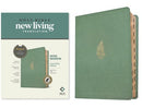 NLT Wide Margin Bible, Leatherlike, Sage Green Palm, Indexed