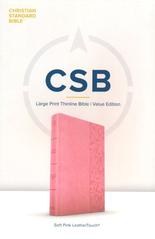 CSB Large Print Thinline Value Bible, Pink