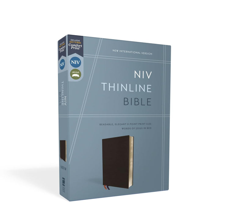 NIV Thinline Bible, Thumb Indexed, Black