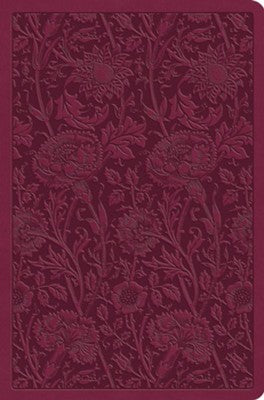 ESV Value Compact Bible, Cranberry floral