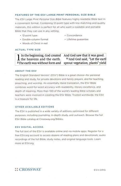 ESV Large Print Compact Bible