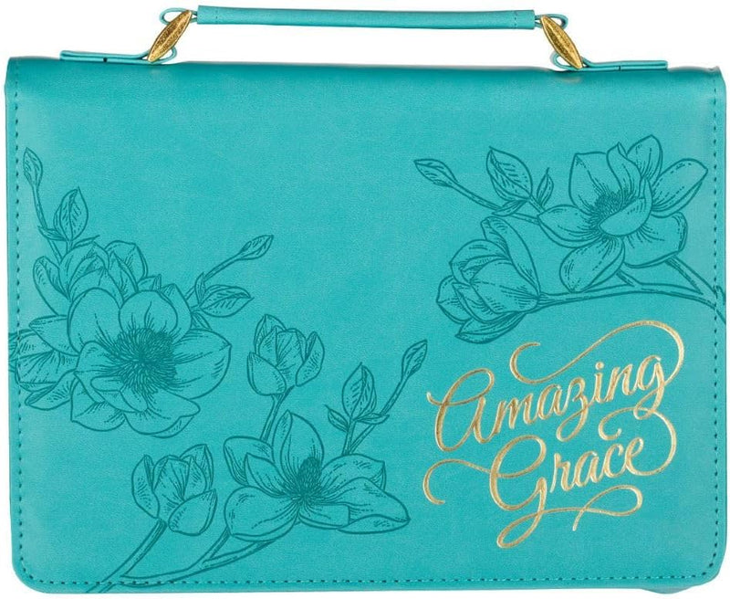 Amazing Grace Teal Bible Cover, Large