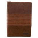 Classic Zipper Journal Strong and Courageous Joshua 1:57