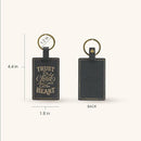 Trust in the Lord Charcoal Gray Faux Leather Keychain