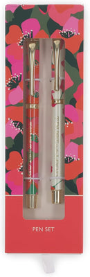 Trust in the Lord Coral Floral Pen Set - Proverbs 3:5