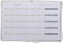 2027 Be Still and Know Large Zippered White Floral Faux Leather 18-Month Planner for Women - Psalm 46:10