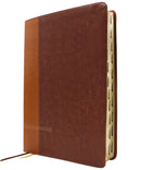 NIV Large Print Application Bible, Brown Leathersoft, Indexed