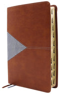 NIV Personal Size Application Bible, Brown/Blue Leathersoft, Indexed