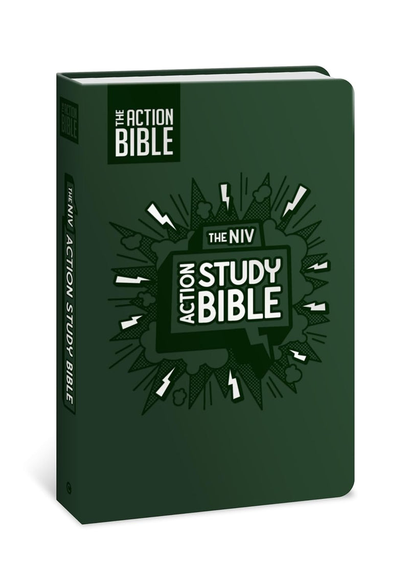 The NIV Action Study Bible - Leathersoft, Forest Green