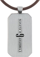 Man of God Silver Metal Men’s Necklace - 1 Timothy 6:11