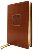 NASB Large Print Personal Size Bible, Brown Leathersoft