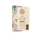 NIV Personal Size Application Bible, Brown/Blue Leathersoft